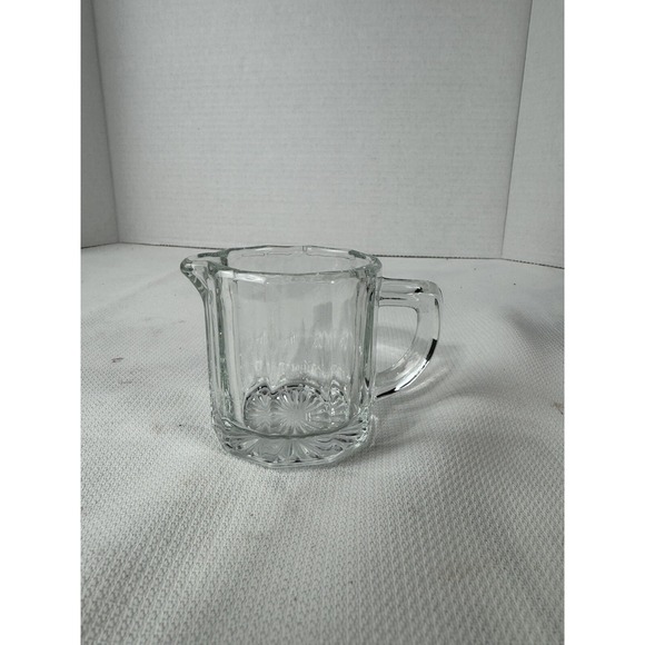 MINI Indiana Glass Clear Creamer or Syrup Pitcher 5 oz 16 Available New 2 1/4 in - Picture 1 of 9
